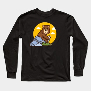 Caught in the act! Proof that a bear DOES poo in the woods. Long Sleeve T-Shirt